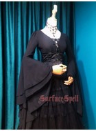 Surface Spell Gothic Nyx Bell Sleeve Blouse(Full Payment Without Shipping)